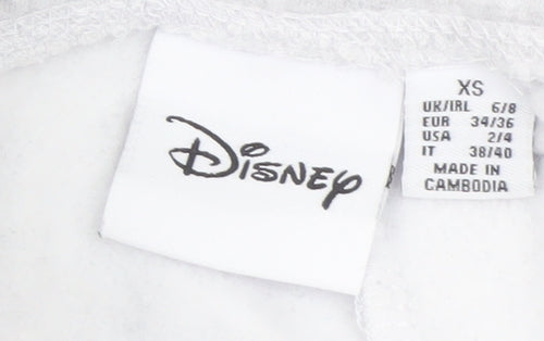 Disney Womens Grey XS Jogger Sweatpants with Stitch Embroidery