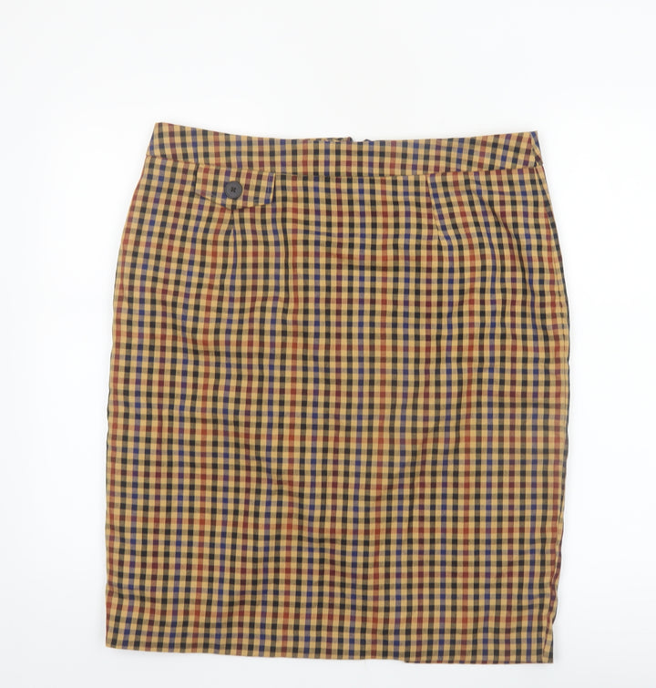 Tu Women’s Multicoloured Checked Pencil Skirt Size 16