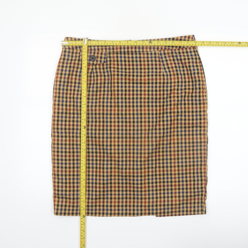 Tu Women’s Multicoloured Checked Pencil Skirt Size 16