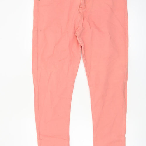 Pepperberry Women Pink Cotton Stretch Chino Trousers Size 16