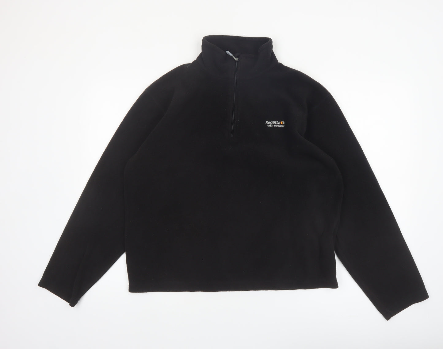 Regatta Men's Black Fleece 1/4 Zip Sweatshirt L Outdoor Pullover
