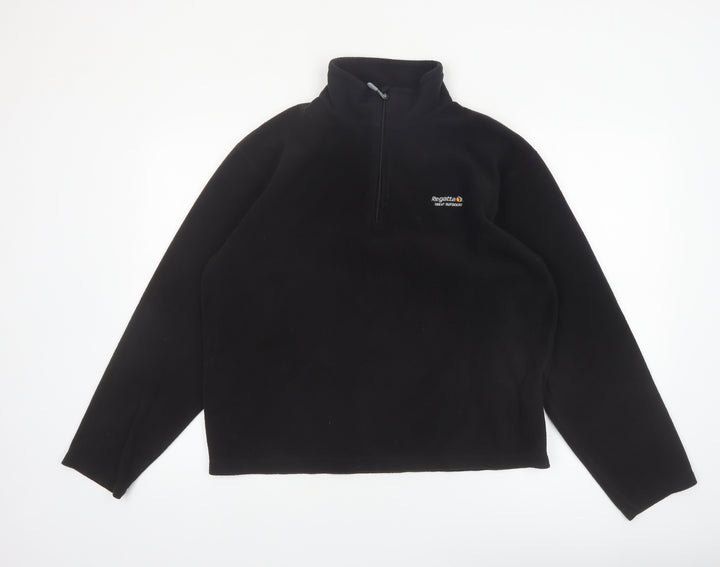 Regatta Men's Black Fleece 1/4 Zip Sweatshirt L Outdoor Pullover