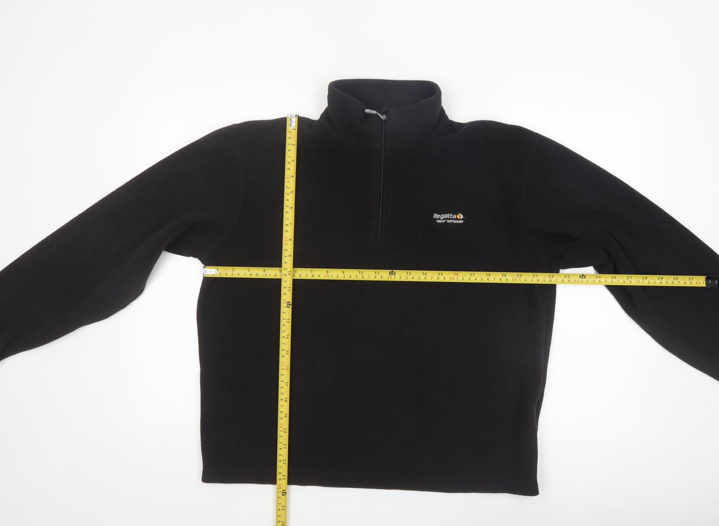 Regatta Men's Black Fleece 1/4 Zip Sweatshirt L Outdoor Pullover