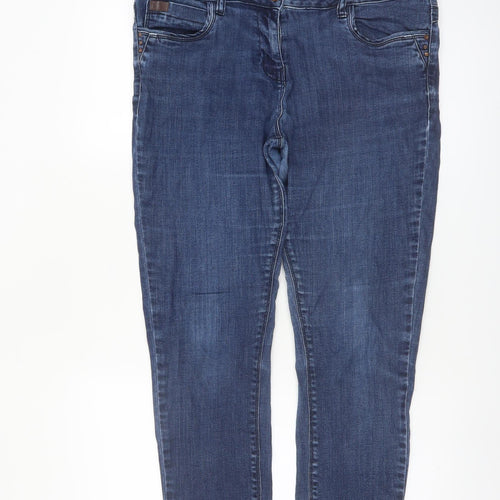 George Women’s Blue Skinny Jeans Size 14 Mid Rise Stretch Denim