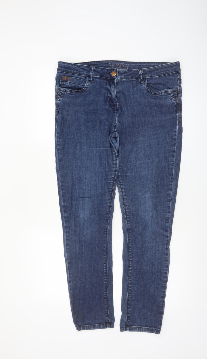 George Women’s Blue Skinny Jeans Size 14 Mid Rise Stretch Denim