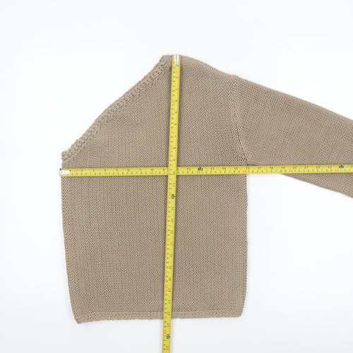 Marks and Spencer Womens Beige XS Asymmetrical Knit Jumper