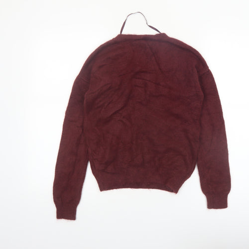 Harry Potter Women’s Red Crew Neck Pullover Jumper 2XS Knit Long Sleeve