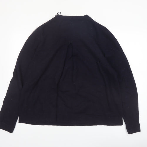 COS Women's Black Alpaca Wool Blend Button Cardigan Size L