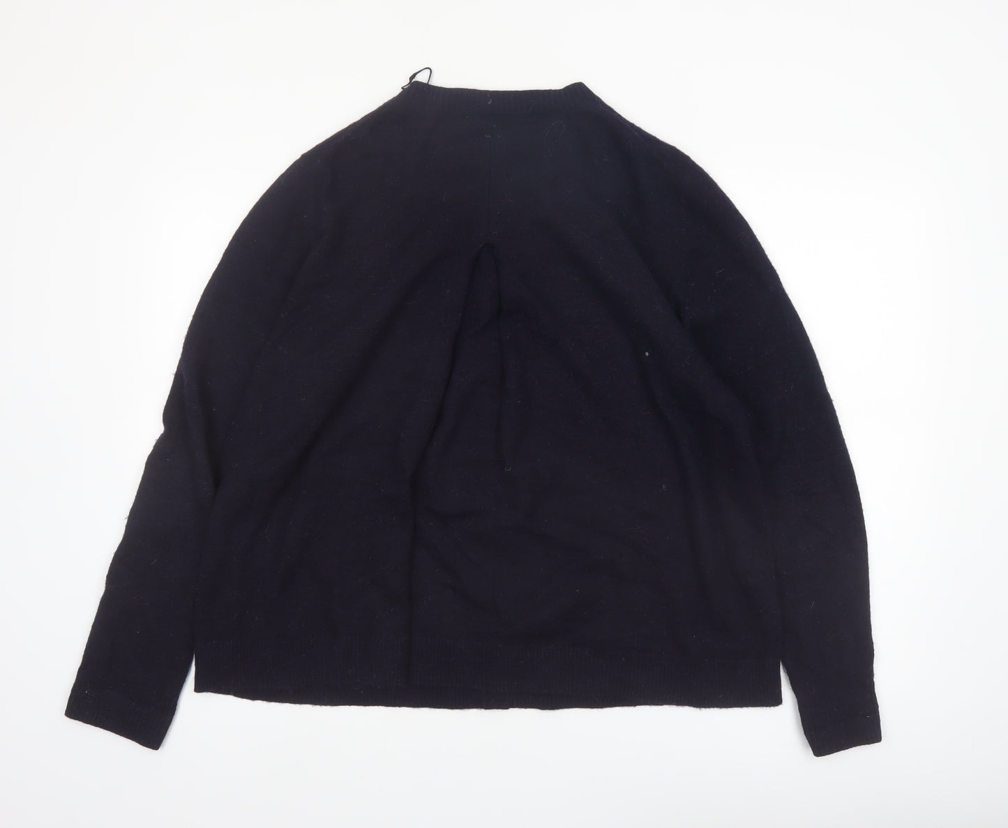 COS Women's Black Alpaca Wool Blend Button Cardigan Size L