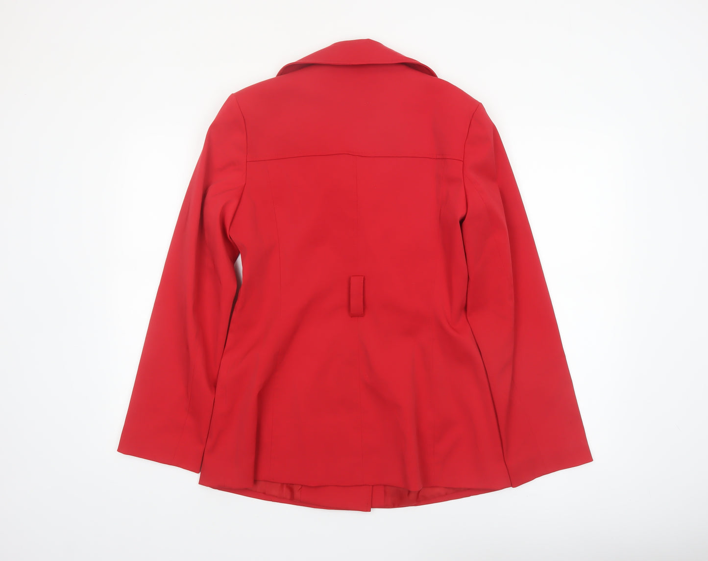 F&F Women's Red Pea Coat Size 10 Button Lined Smart Jacket