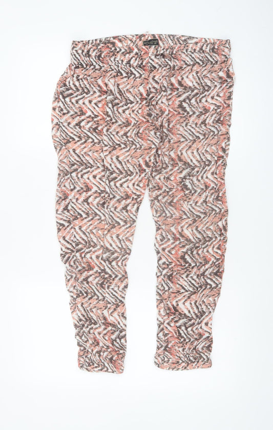 Originals Women’s Multicoloured Geometric Tapered Viscose Trousers Size 12