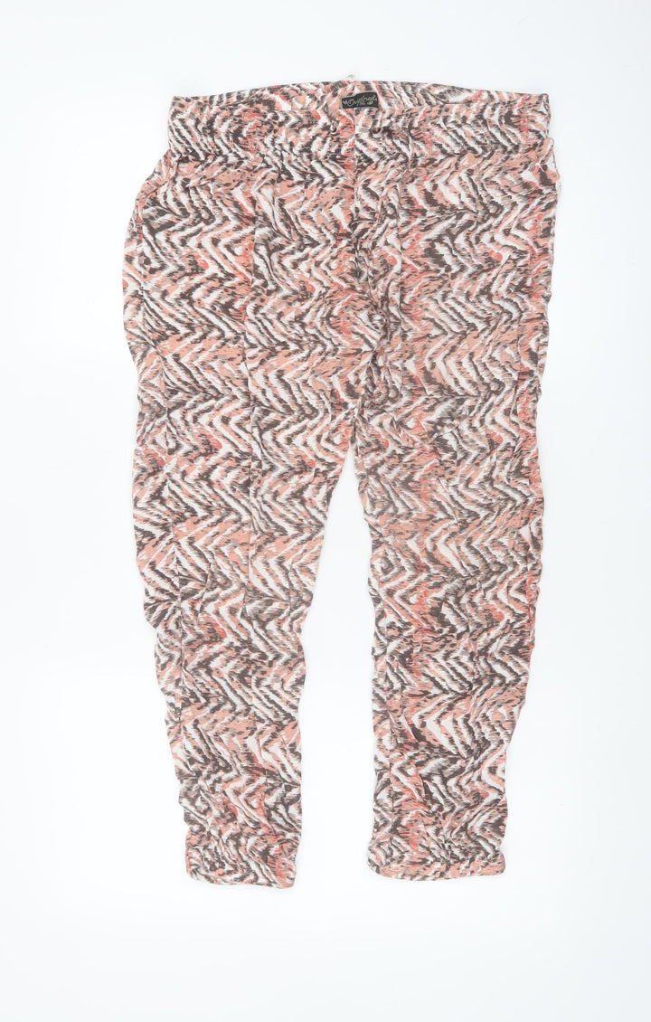 Originals Women’s Multicoloured Geometric Tapered Viscose Trousers Size 12