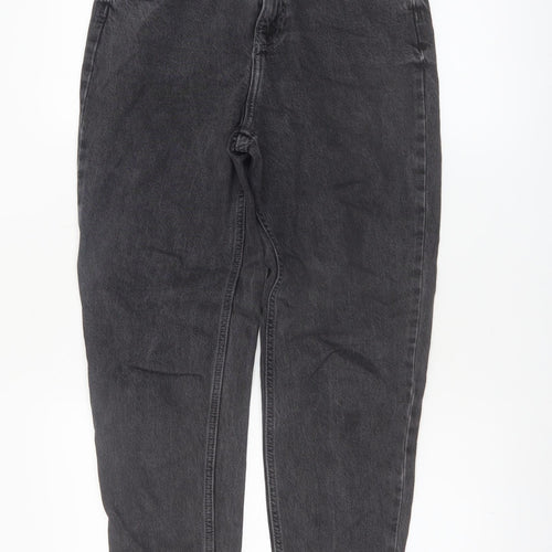 F&F Women's Black High Rise Mom Jeans Size 6 Regular Denim