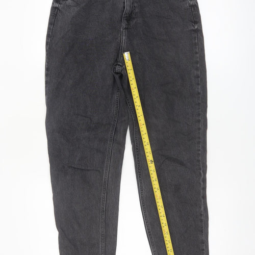 F&F Women's Black High Rise Mom Jeans Size 6 Regular Denim