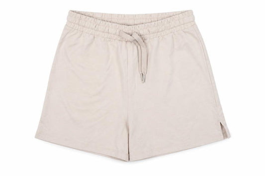 ICHI Women's Beige Cotton Blend Casual Drawstring Shorts Size S