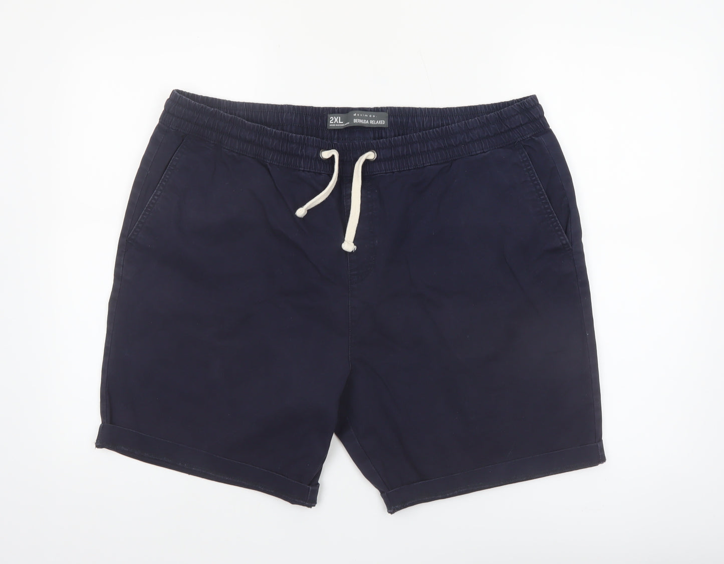 Denim Co. Men’s Blue 2XL Bermuda Relaxed Cotton Shorts