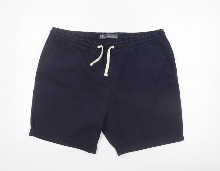 Denim Co. Men’s Blue 2XL Bermuda Relaxed Cotton Shorts