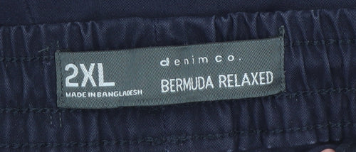 Denim Co. Men’s Blue 2XL Bermuda Relaxed Cotton Shorts