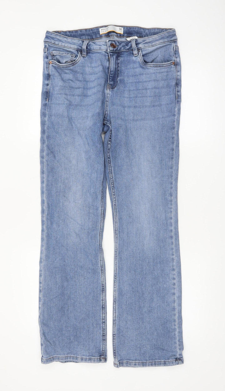 NEXT Women Blue Straight Regular Fit Mid Rise Denim Jeans Size 14