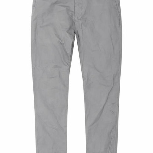 Denim Co. Men's Grey Slim Fit Chino Trousers W32 L34