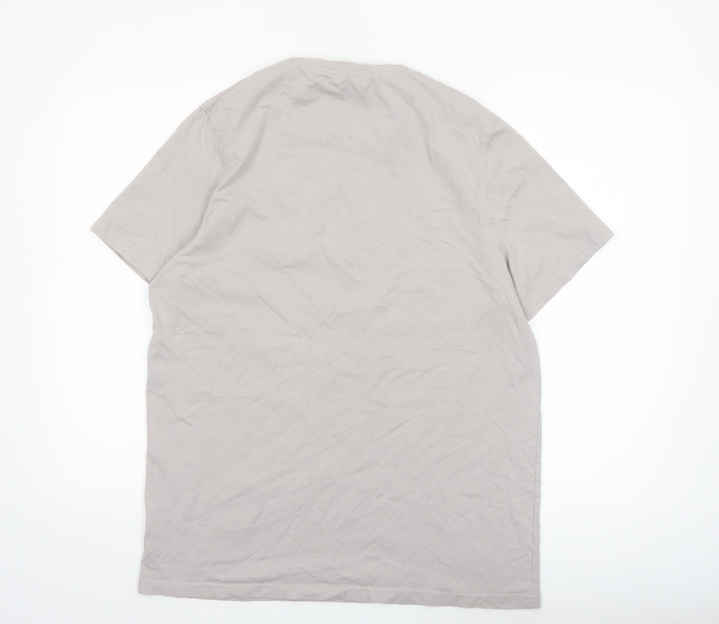 Firetrap Men's Grey Cotton Crew Neck Short Sleeve T-Shirt XL