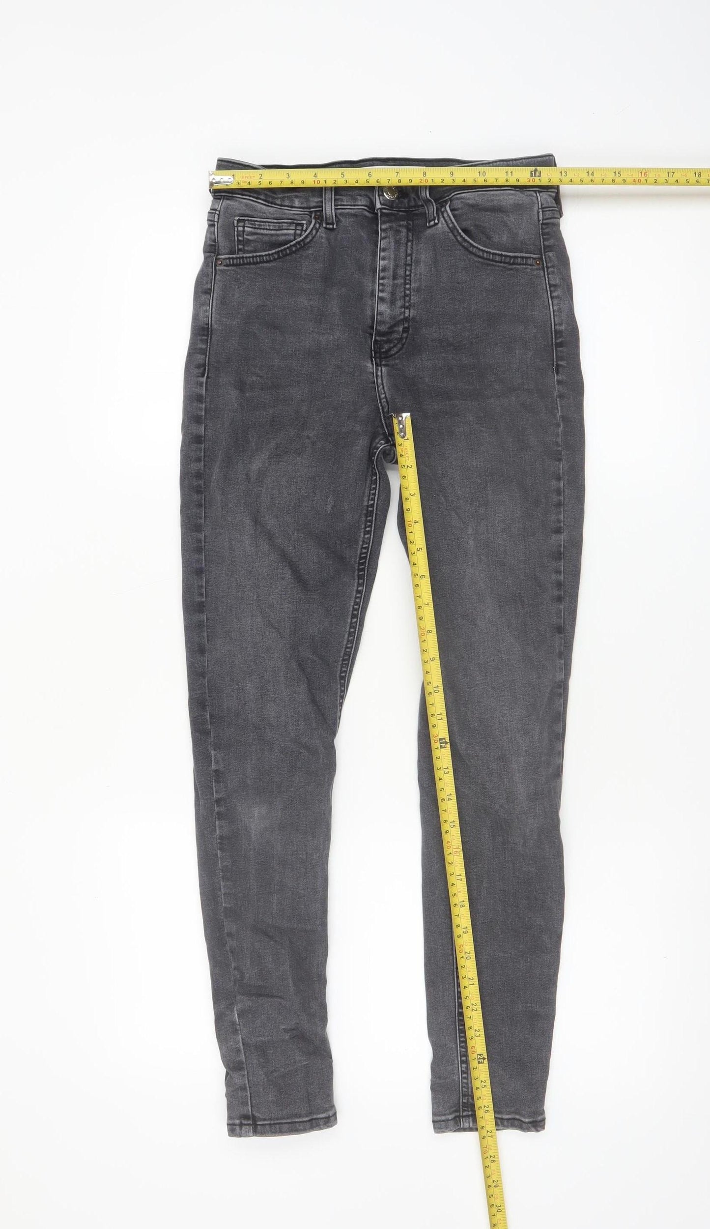 Topshop Jamie Women's Grey Skinny Stretch Jeans Size 10