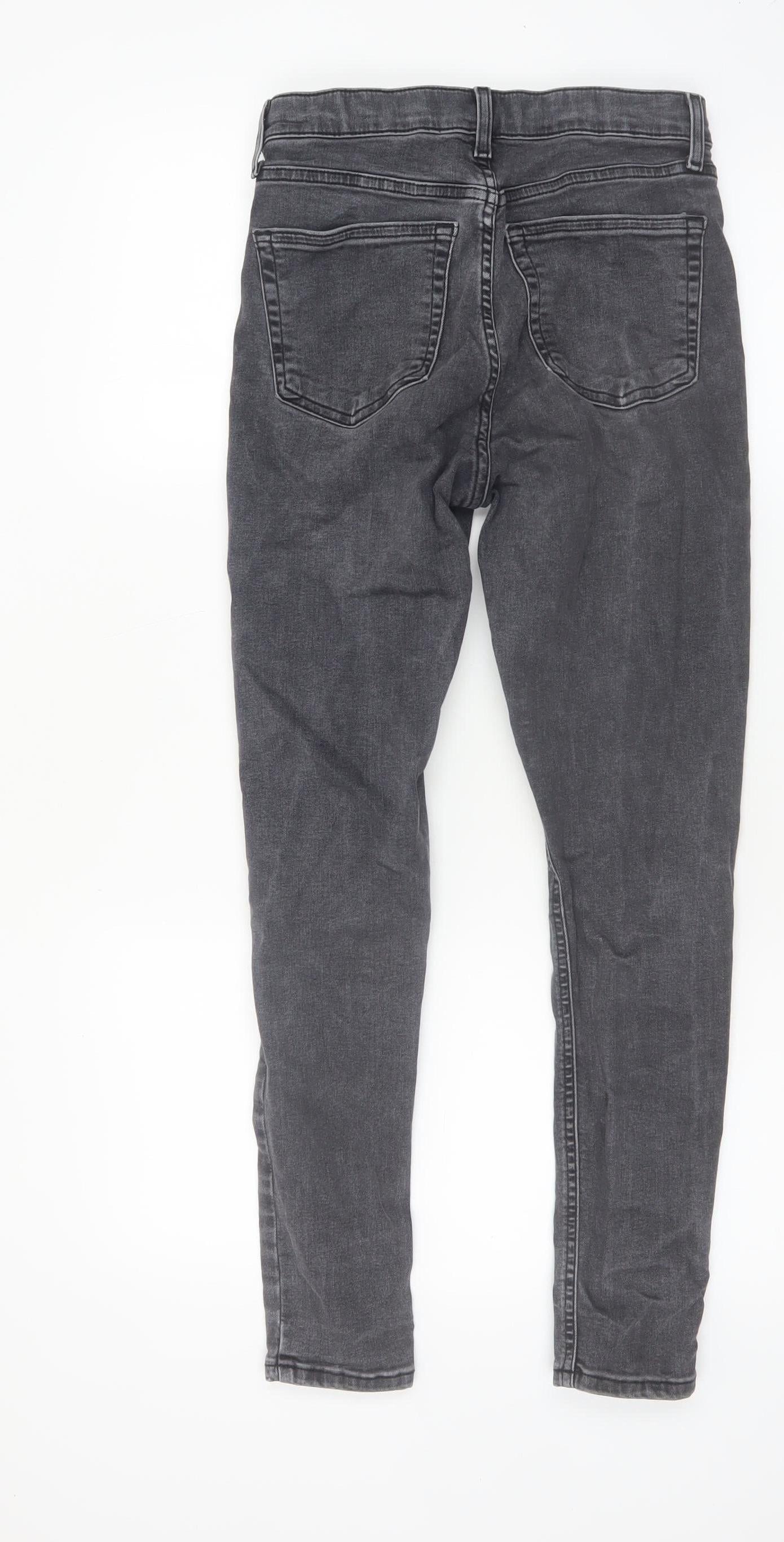 Topshop Jamie Women's Grey Skinny Stretch Jeans Size 10