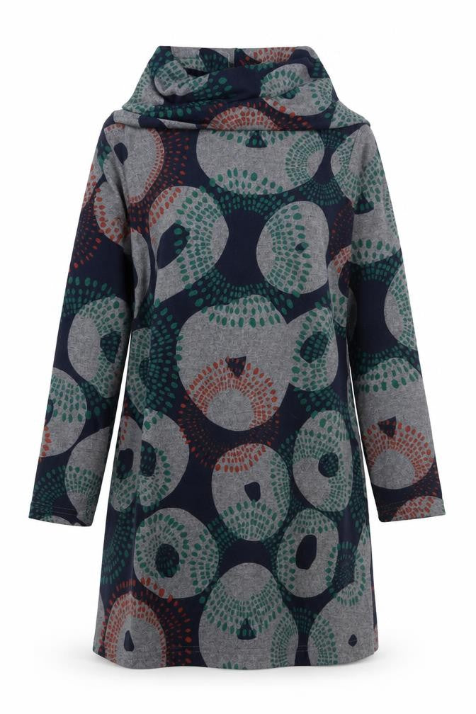 Lily & Me Women’s Multicoloured Size 14 Shift Dress Long Sleeve