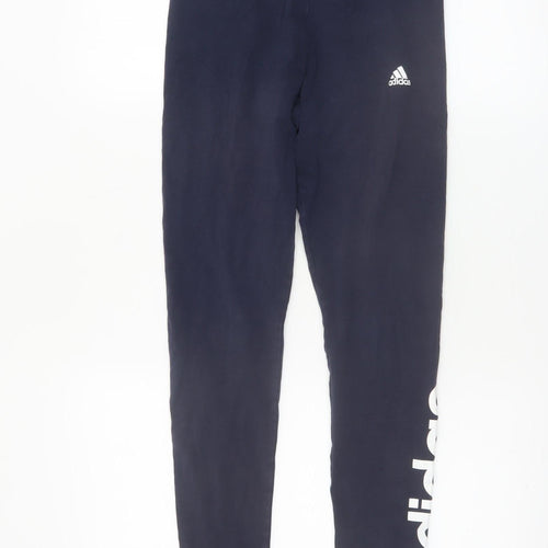 Adidas Women’s Black Small Ankle Leggings with Logo Print