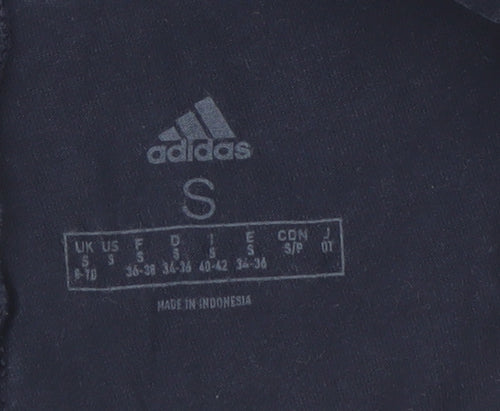 Adidas Women’s Black Small Ankle Leggings with Logo Print