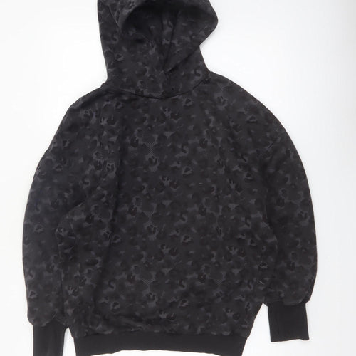 Next Womens Black Animal Print Pullover Hoodie Size S