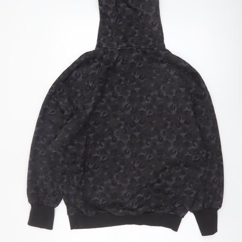 Next Womens Black Animal Print Pullover Hoodie Size S