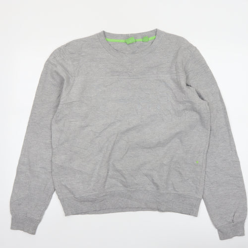 Hugo Boss Men's Grey Crew Neck Logo Sweatshirt Medium
