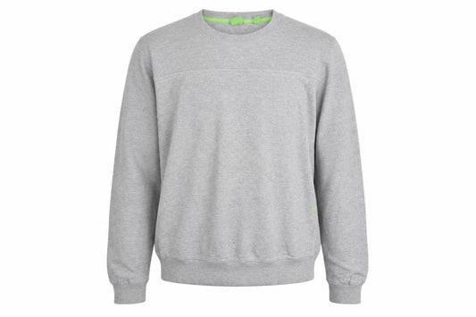 Front view of Hugo Boss Men's Grey Crew Neck Logo Sweatshirt Medium