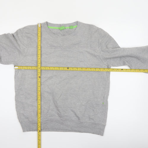 Hugo Boss Men's Grey Crew Neck Logo Sweatshirt Medium