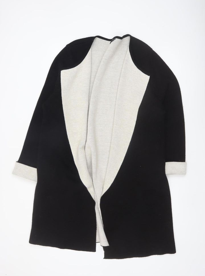 Wallis Women Black Long Sleeve Open Knit Cardigan L