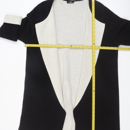 Wallis Women Black Long Sleeve Open Knit Cardigan L