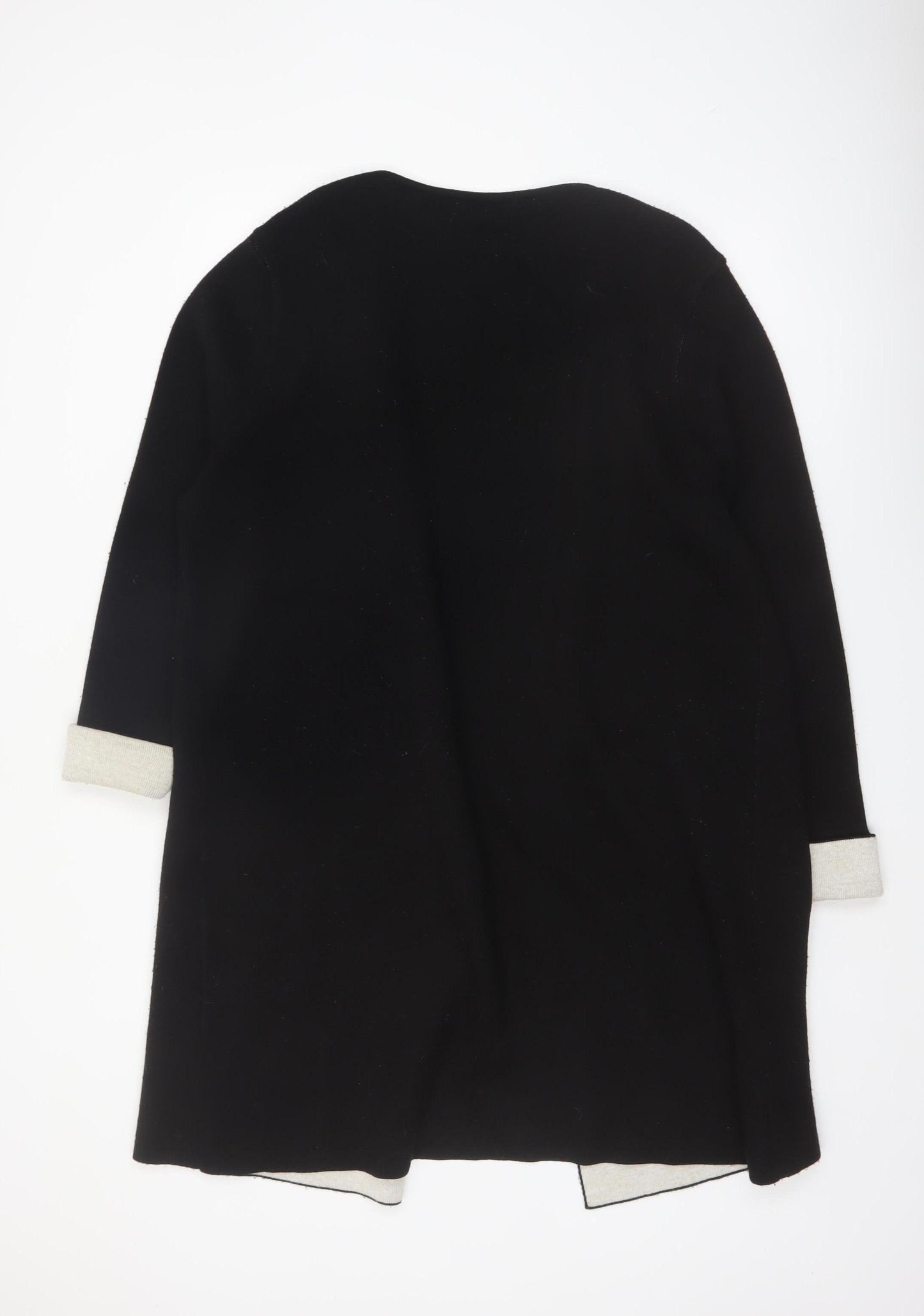 Wallis Women Black Long Sleeve Open Knit Cardigan L
