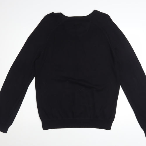 Marks and Spencer Men’s Black Cotton Cashmere Pullover Jumper L