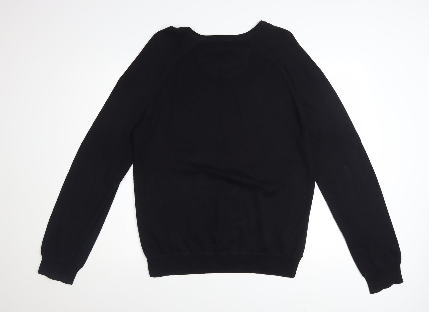 Marks and Spencer Men’s Black Cotton Cashmere Pullover Jumper L