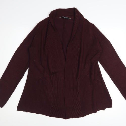 Principles by Ben de Lisi Women's Red Size 12 Open Knit Cardigan