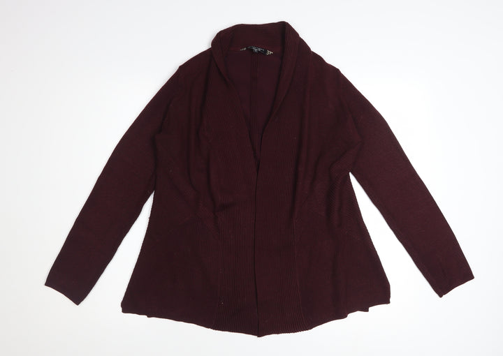 Principles by Ben de Lisi Women's Red Size 12 Open Knit Cardigan
