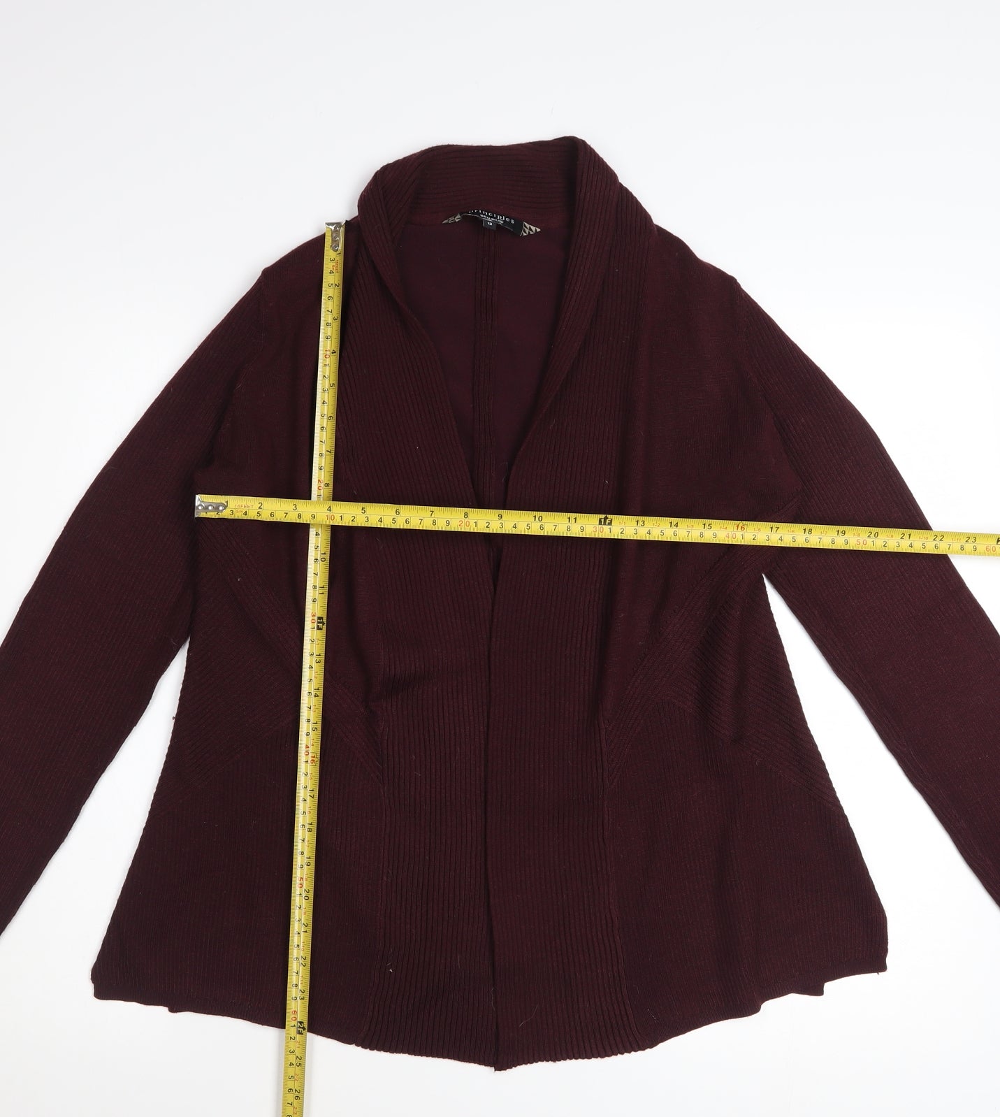 Principles by Ben de Lisi Women's Red Size 12 Open Knit Cardigan