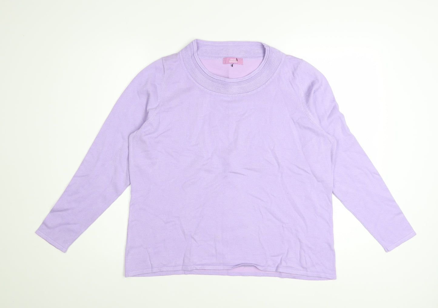 Sarah Hamilton Women’s Purple Crew Neck Long Sleeve Jumper L