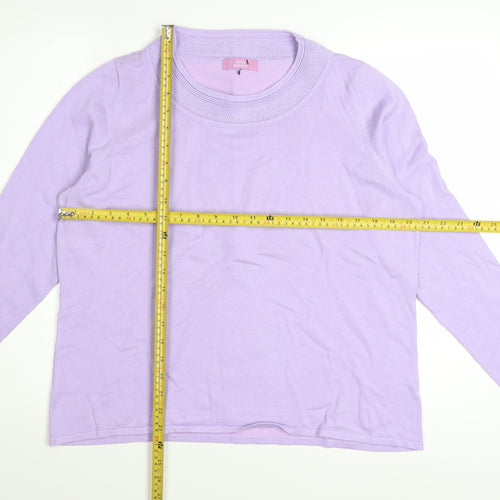 Sarah Hamilton Women’s Purple Crew Neck Long Sleeve Jumper L