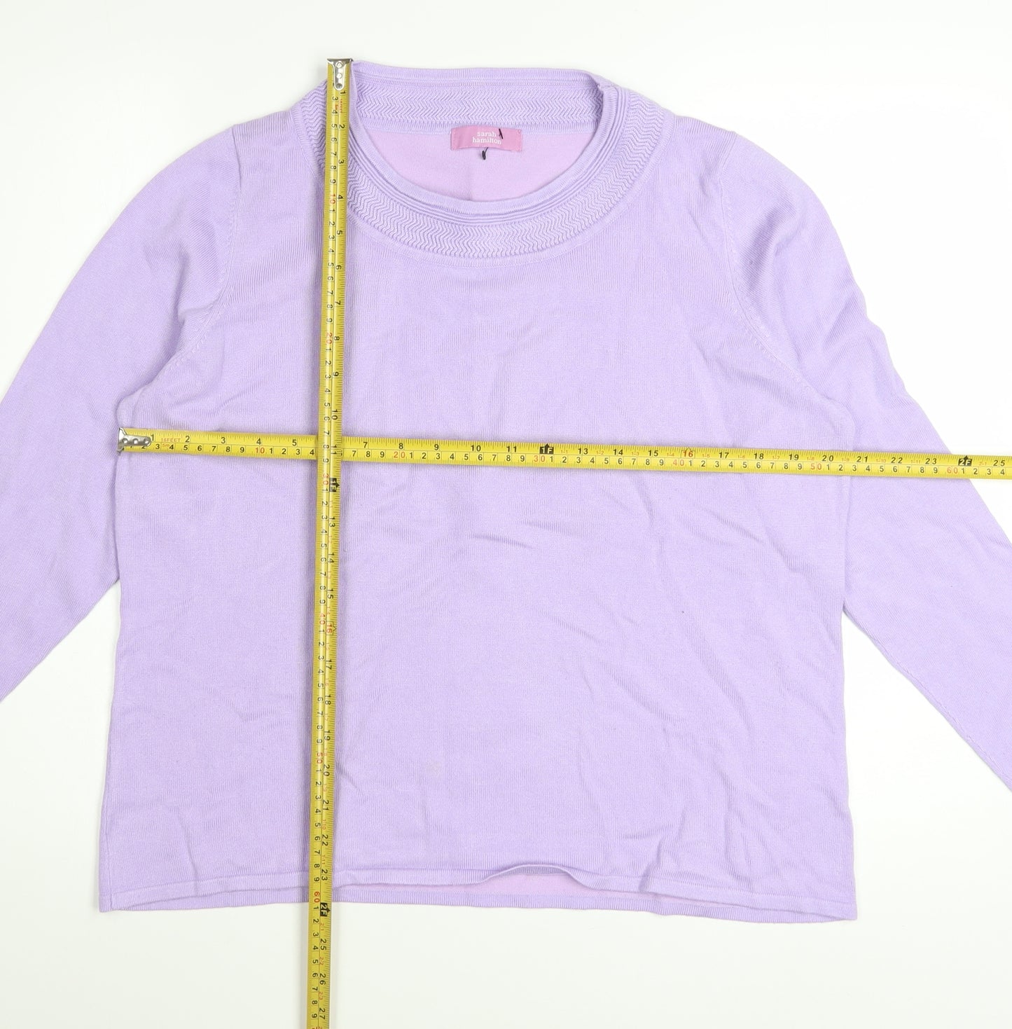 Sarah Hamilton Women’s Purple Crew Neck Long Sleeve Jumper L