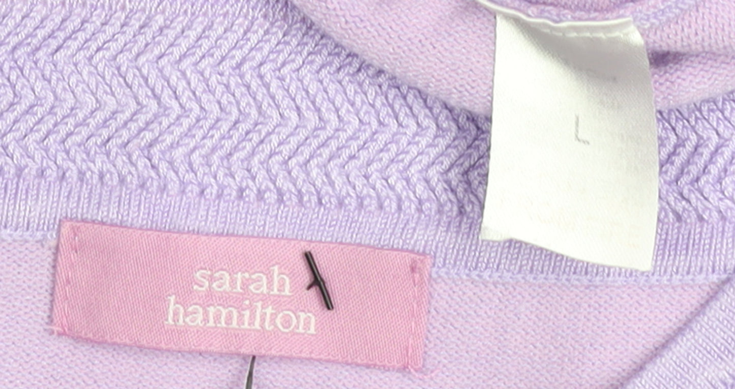 Sarah Hamilton Women’s Purple Crew Neck Long Sleeve Jumper L