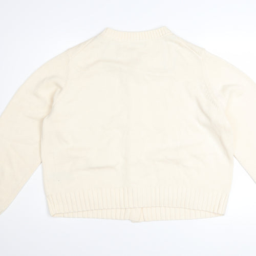 Marks and Spencer Women’s Ivory L Cardigan Knit Cotton Blend