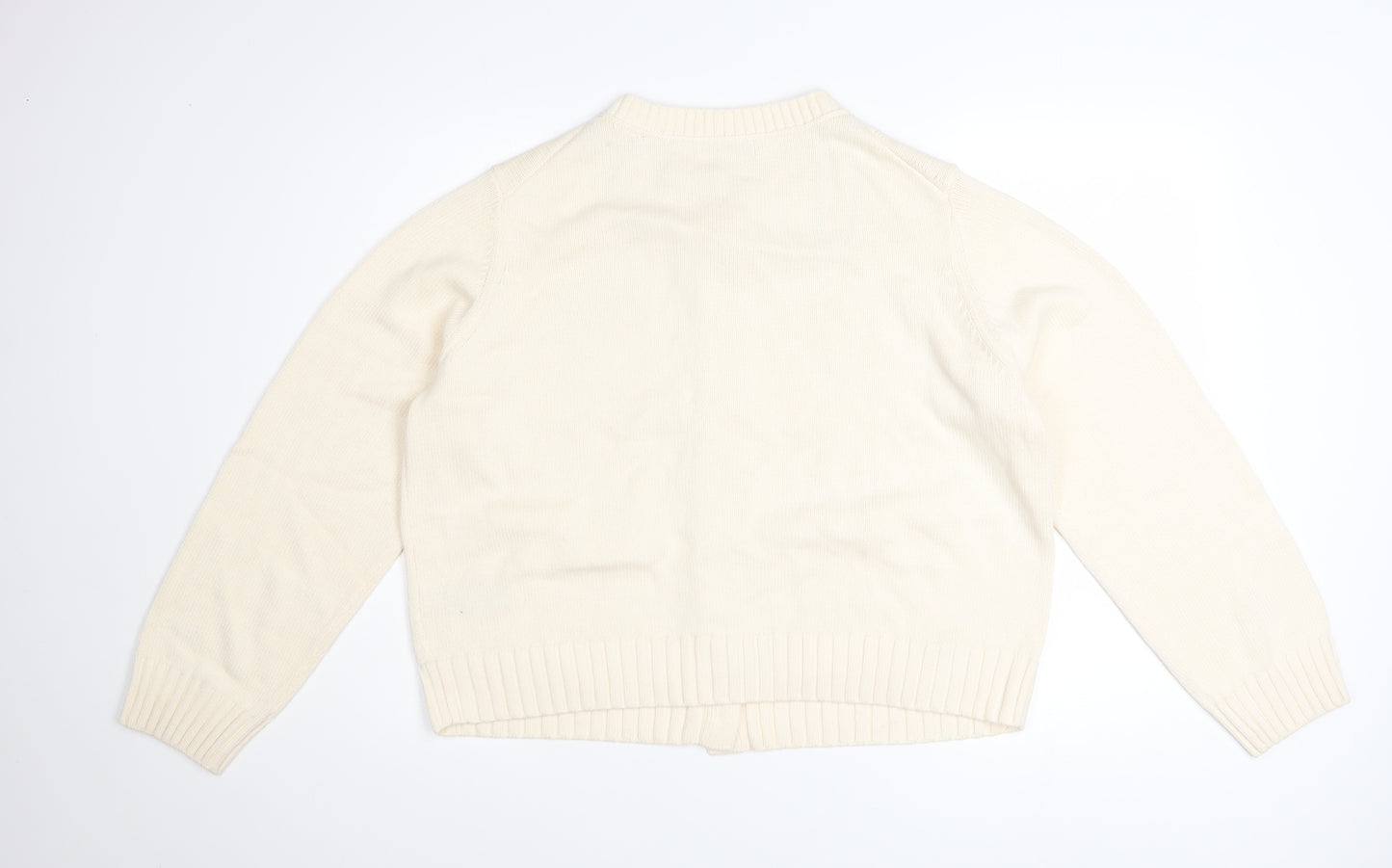 Marks and Spencer Women’s Ivory L Cardigan Knit Cotton Blend