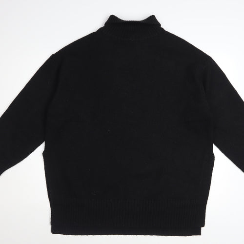 H&M Women’s Black Roll Neck Long Sleeve Pullover Jumper Size L